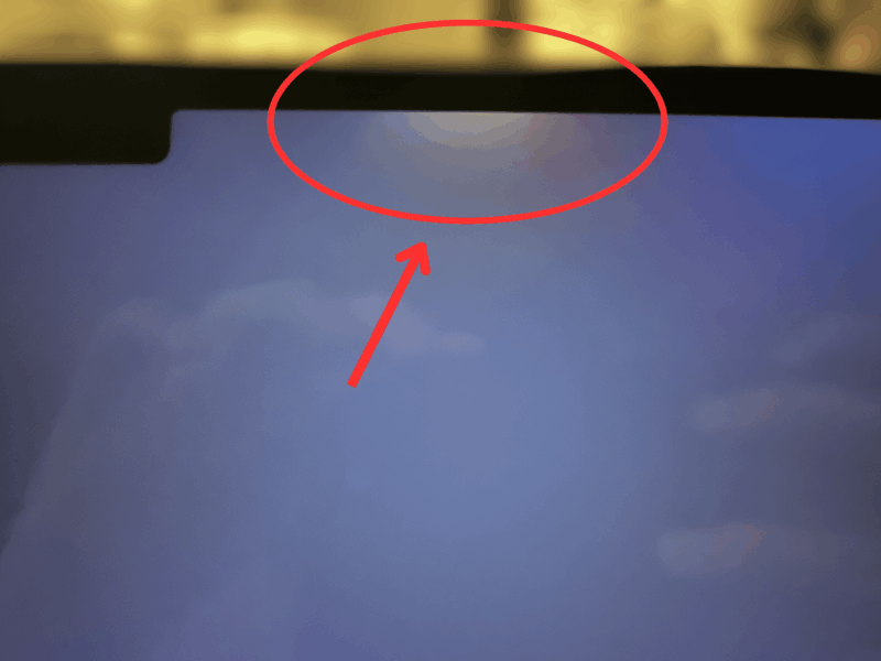 MacBook画面の不具合の状態確認